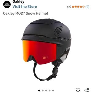 Oakley Black Helmet with Red Visor